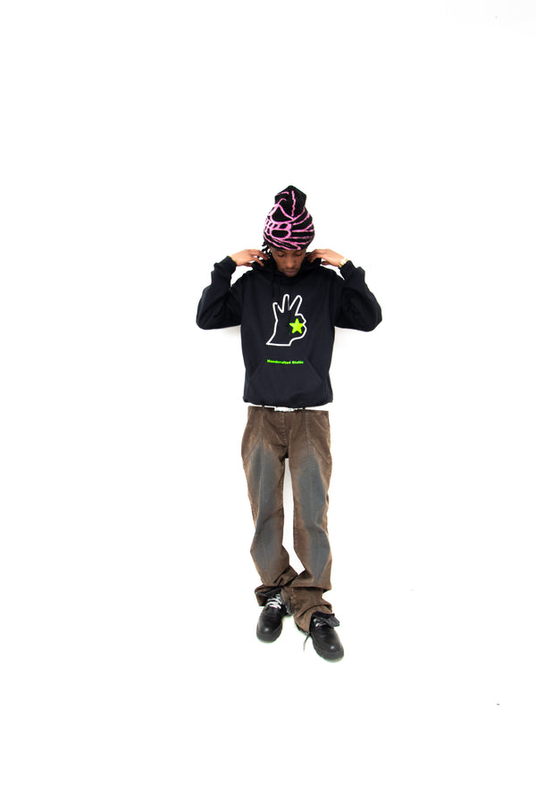 Apple Green Handcrafted Static Hoodie