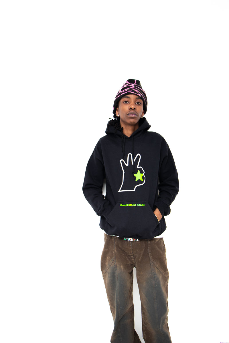 Apple Green Handcrafted Static Hoodie