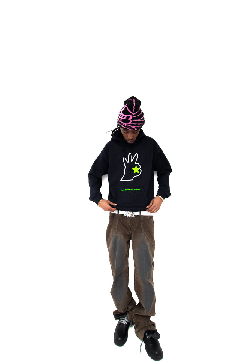 Apple Green Handcrafted Static Hoodie