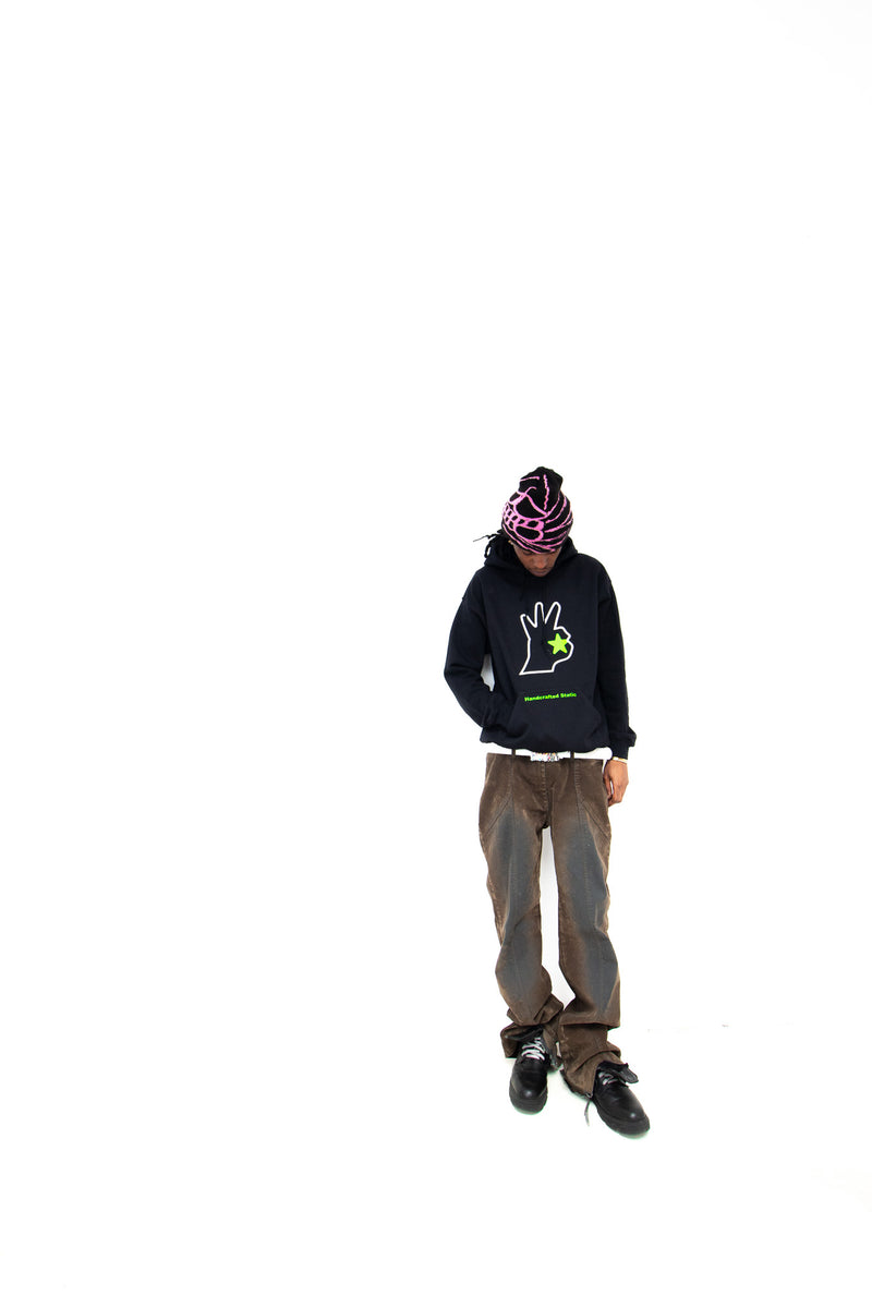 Apple Green Handcrafted Static Hoodie