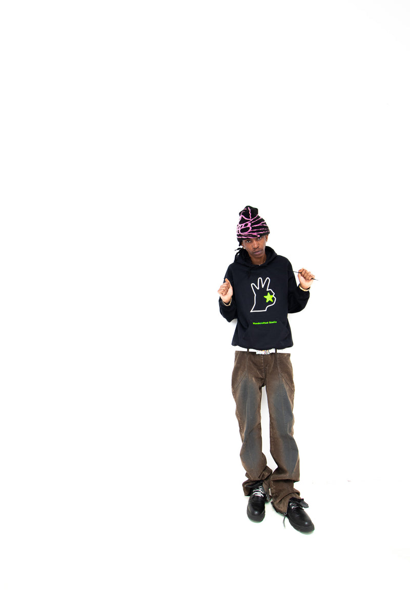 Apple Green Handcrafted Static Hoodie