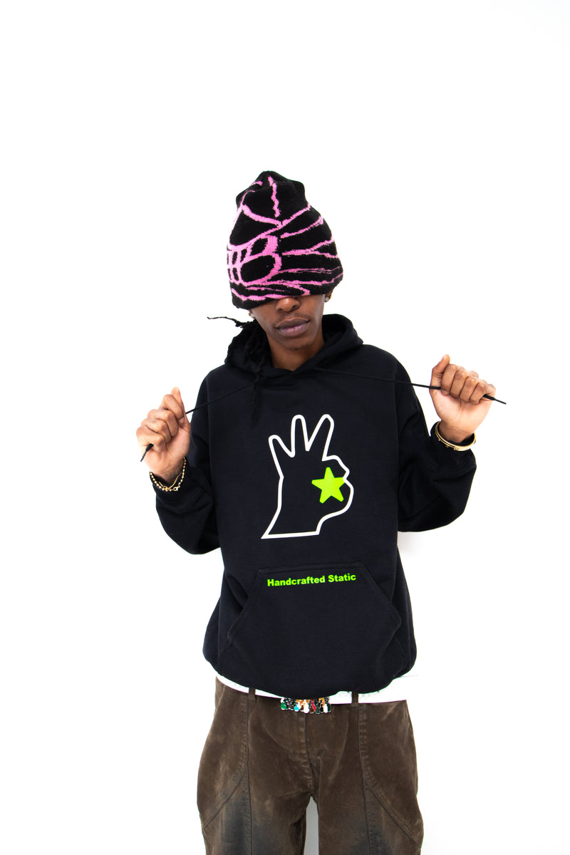 Apple Green Handcrafted Static Hoodie